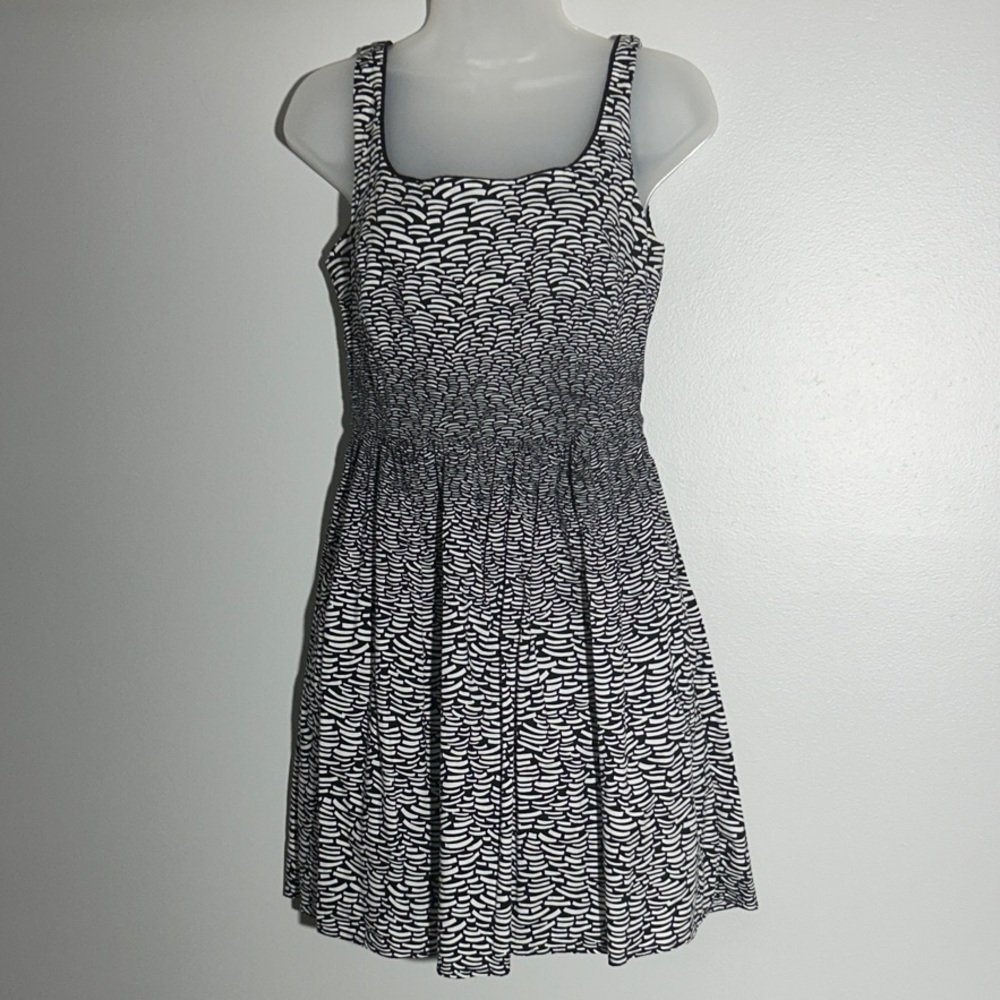 Anthropologie Weston Wear Monochrome Wave Mini Dress